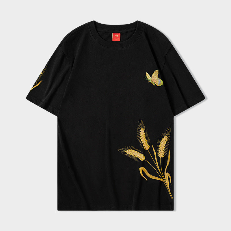 Adam – T-shirt en Coton avec Broderie Florale