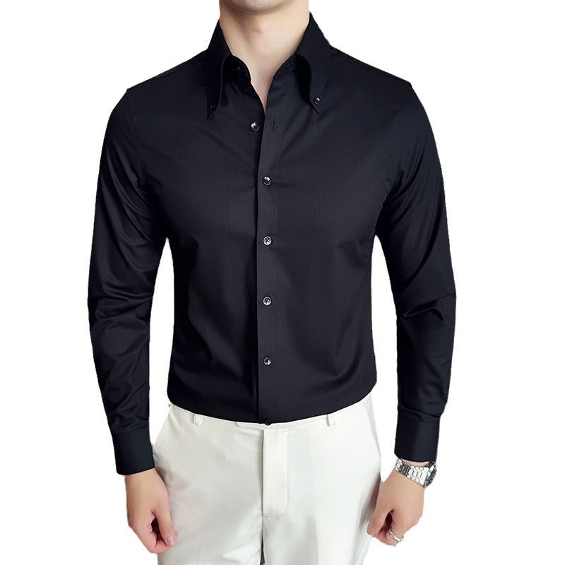 Douglas – Chemise à manches longues sans repassage pour homme