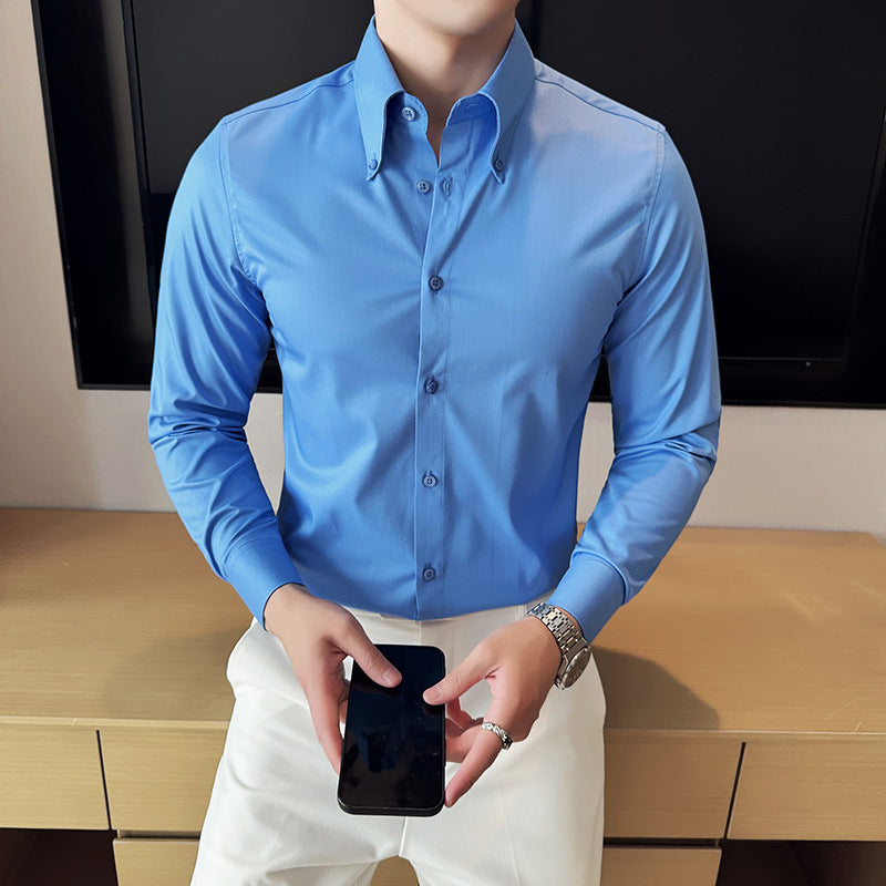 Douglas – Chemise à manches longues sans repassage pour homme