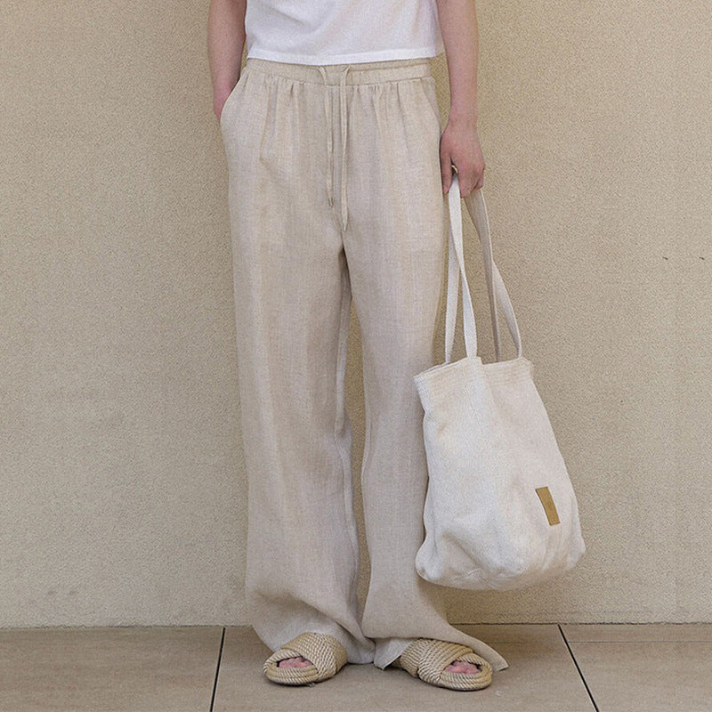 Kathryn – Pantalon Long Droit avec Poches Doubles Côté pour Femme