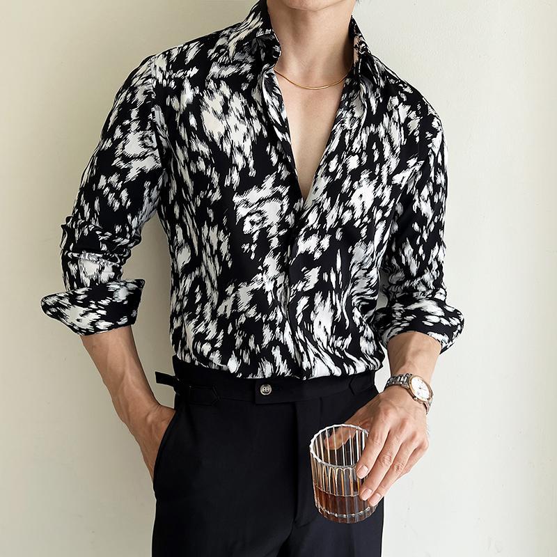 Ben – Chemise Slim Imprimée Personnalisée pour Homme