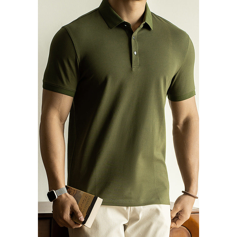 Ryan – Polo en Coton Longue Fibre à Manches Courtes