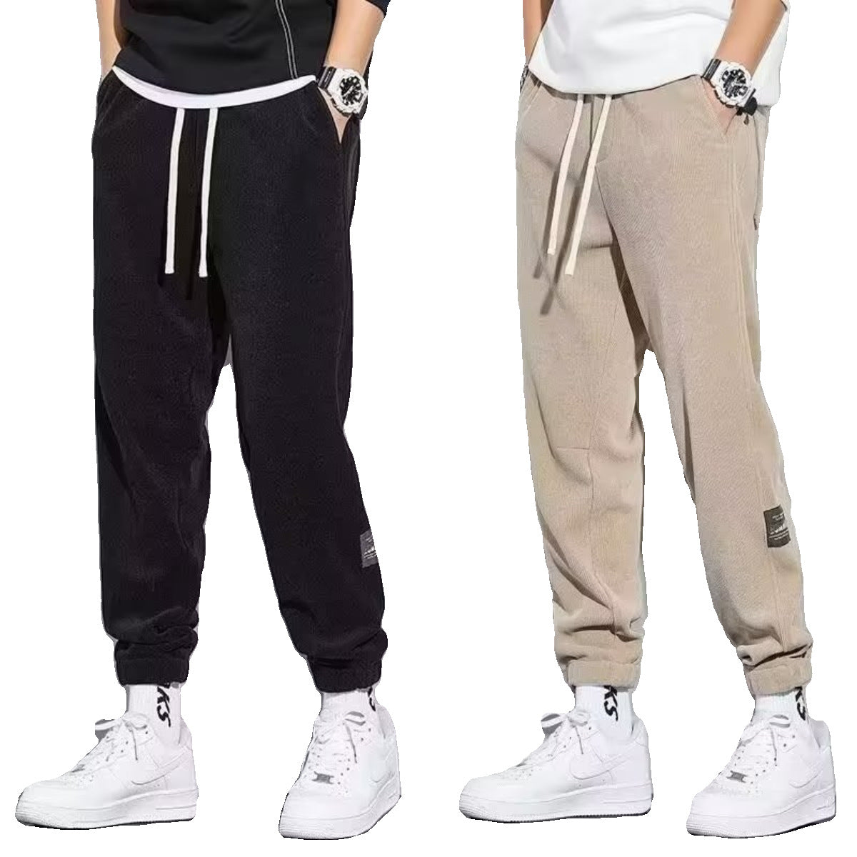 Ron – Pantalons décontractés en velours côtelé