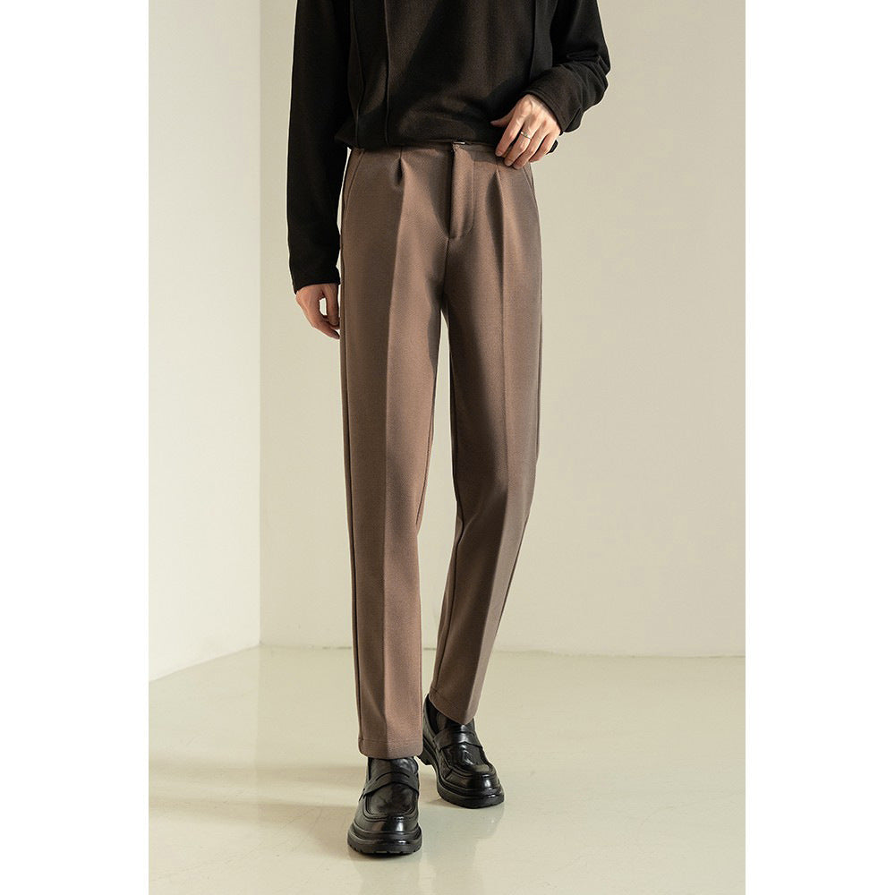 Roy – Pantalon de Costume en Laine Décontracté pour Homme