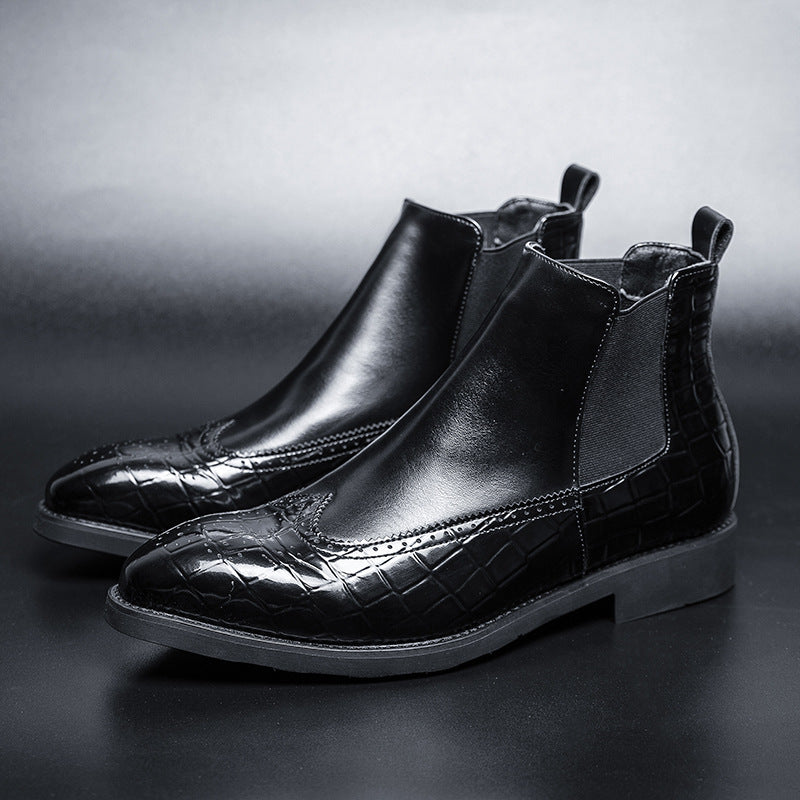 Terence – Bottes Martin mi-mollet à pointe haute pour extérieur