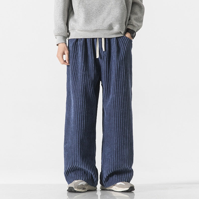 Amanda – Pantalon Décontracté Large en Velours Côtelé
