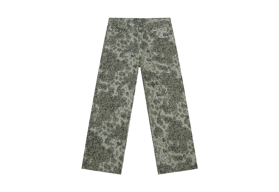 Will – Jean Droit Style Basique Camouflage Lavé