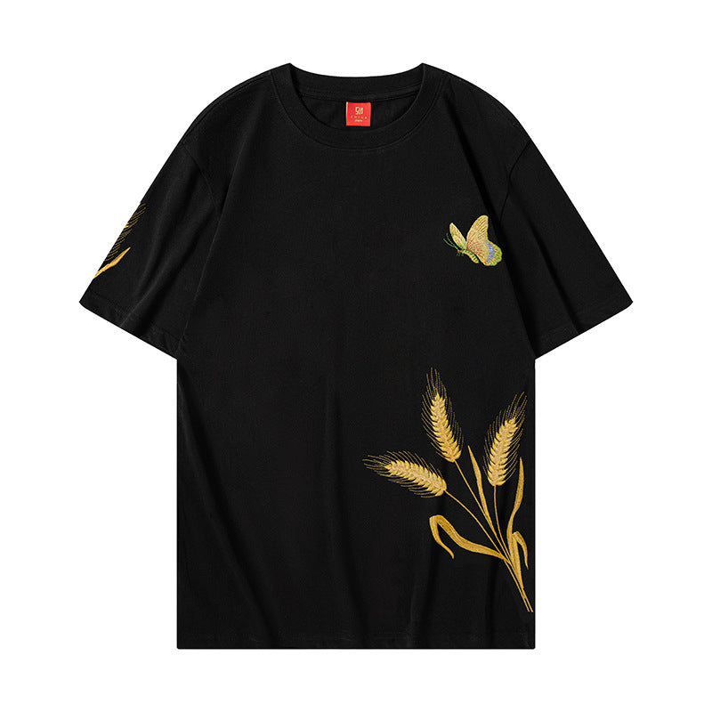 Adam – T-shirt en Coton avec Broderie Florale