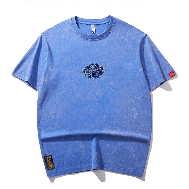 Ashley – T-shirt Ample à Manches Courtes avec Col Rond et Broderie