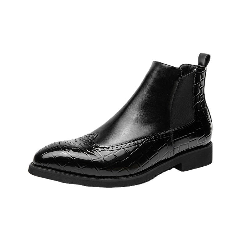 Terence – Bottes Martin mi-mollet à pointe haute pour extérieur