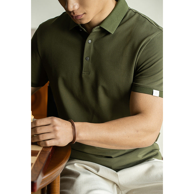 Ryan – Polo en Coton Longue Fibre à Manches Courtes