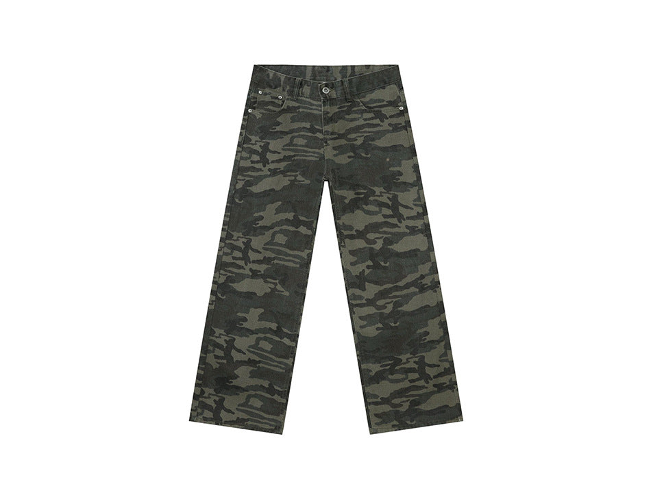 Will – Jean Droit Style Basique Camouflage Lavé