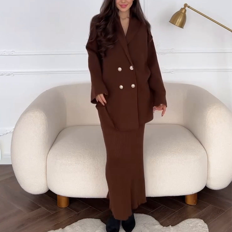 Tamara – Manteau Long à Boutons pour Femme