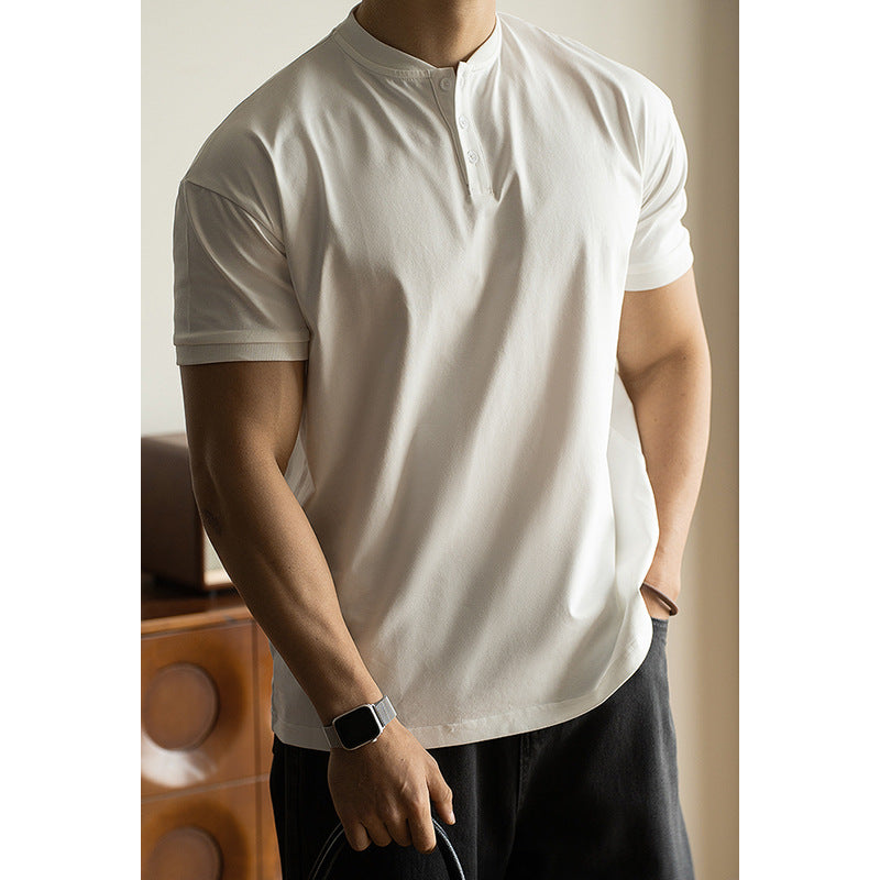 Elliot – Chemise à Col Henry Respirante et Légère