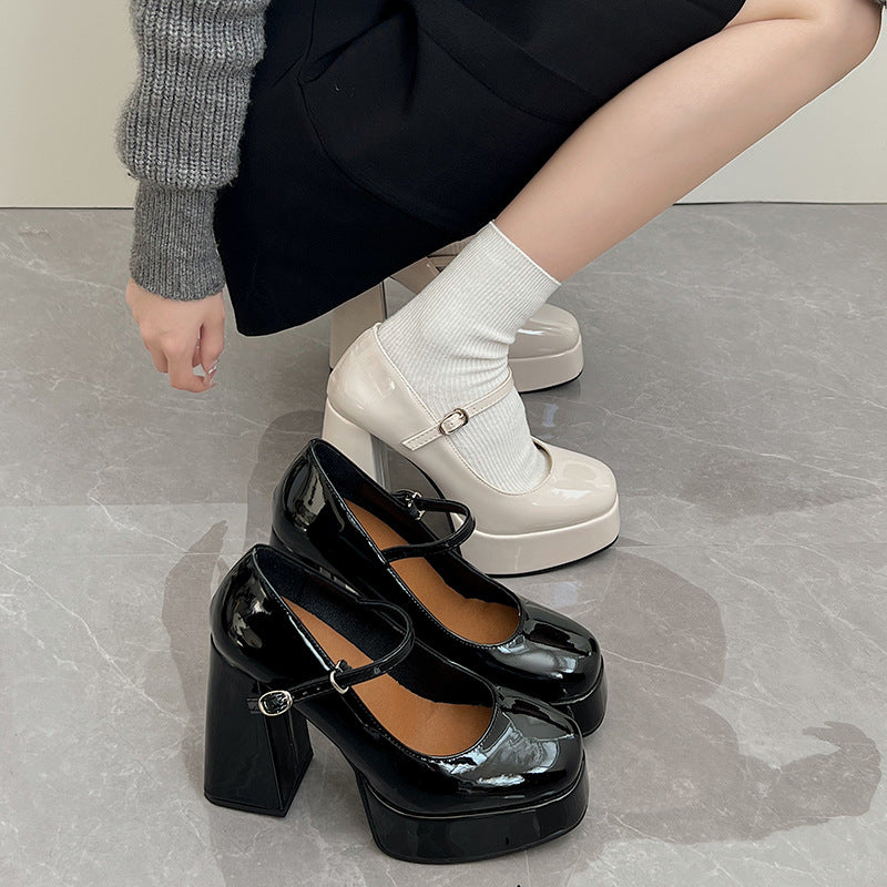 Sandra – Chaussures à Talon Chunky Rétro pour Femmes
