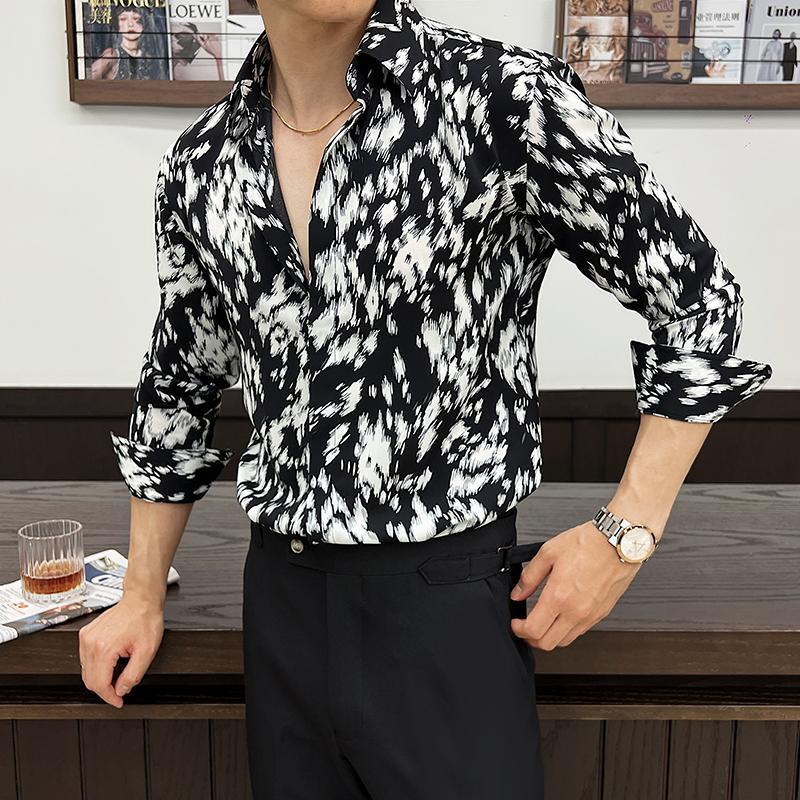 Ben – Chemise Slim Imprimée Personnalisée pour Homme