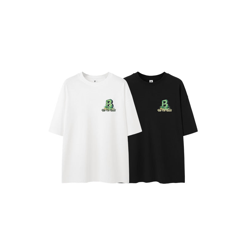 Mitchell – T-shirt Imprimé Lettre B, Style Décontracté
