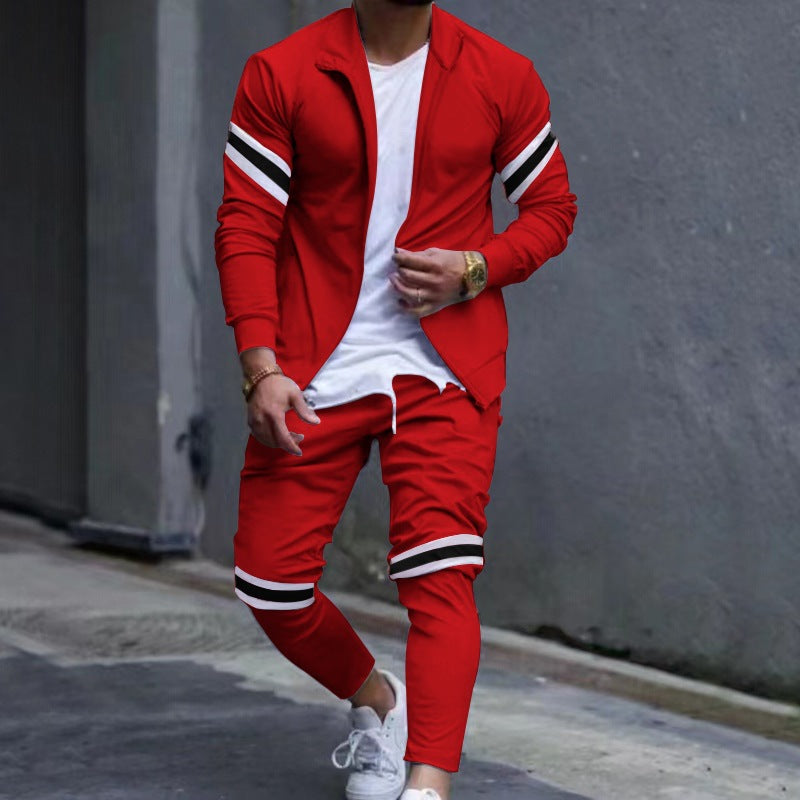 Jay – Ensemble de Sport Cardigan à Manches Longues et Pantalon Décontracté