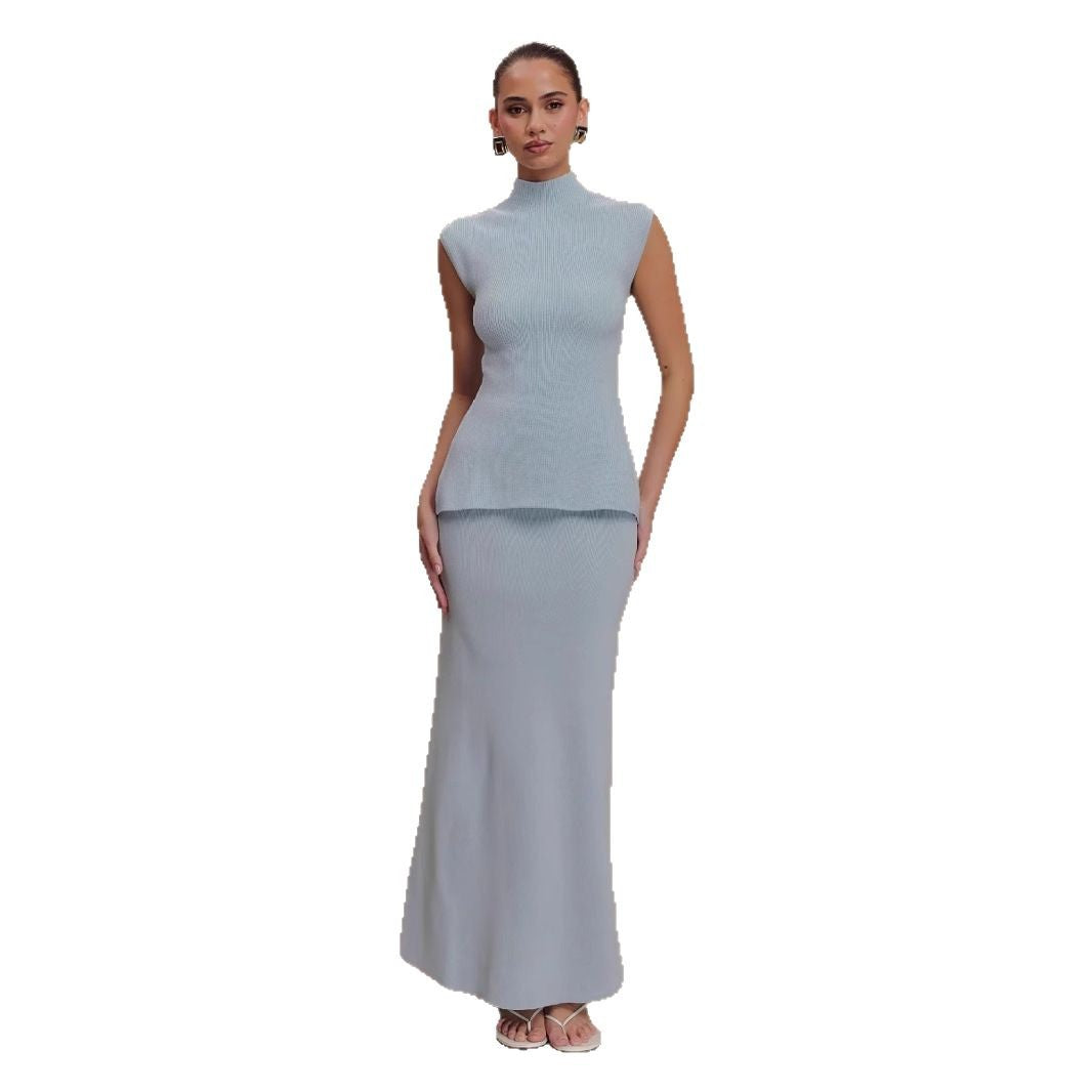 Claire – Ensemble Décontracté Jupe à Taille Haute en Tricot
