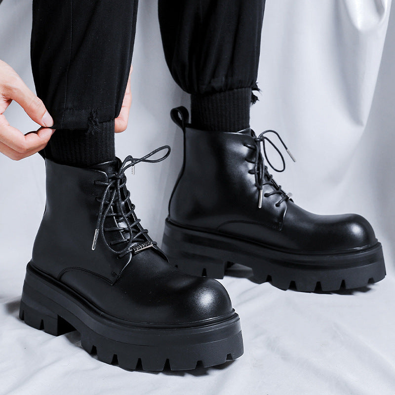 Scott – Bottes de Moto en Similicuir Noir