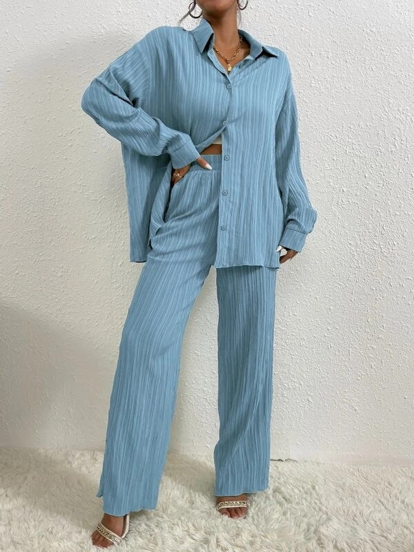Jessica – Cardigan Loose à Col Chemise, Manches Longues