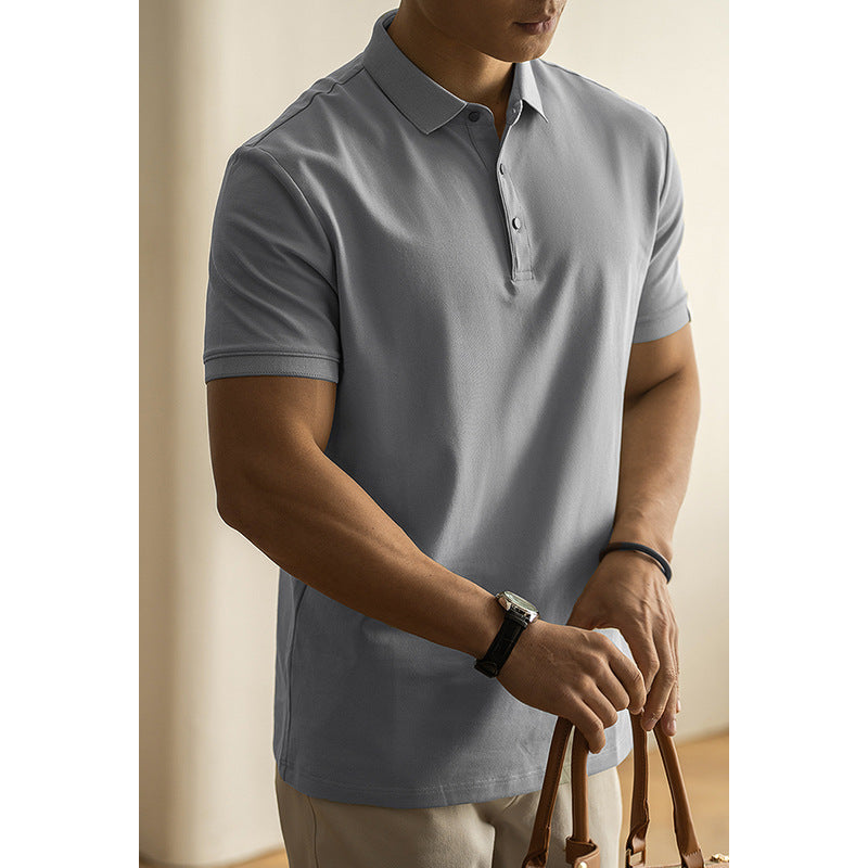 Ryan – Polo en Coton Longue Fibre à Manches Courtes