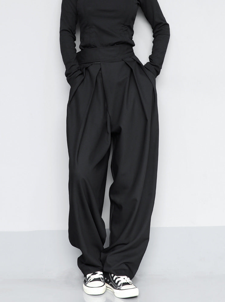 Zoe – Pantalon Décontracté Large Drapé
