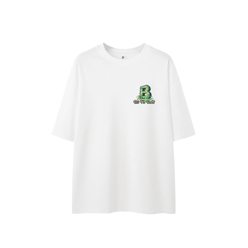 Mitchell – T-shirt Imprimé Lettre B, Style Décontracté