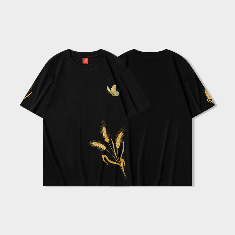 Adam – T-shirt en Coton avec Broderie Florale
