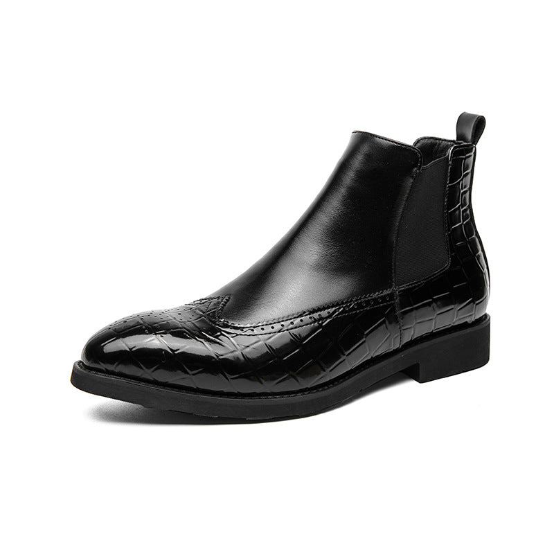 Terence – Bottes Martin mi-mollet à pointe haute pour extérieur