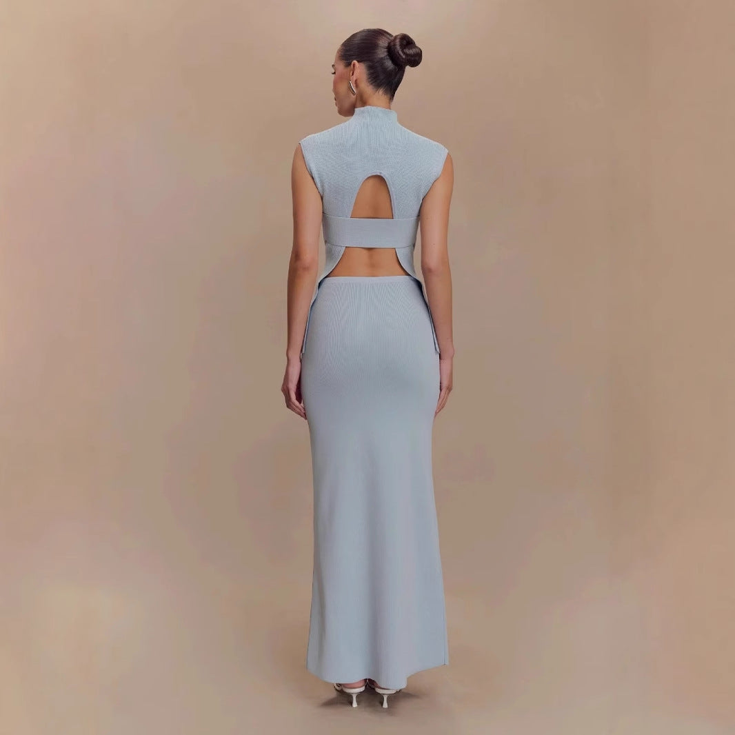 Claire – Ensemble Décontracté Jupe à Taille Haute en Tricot