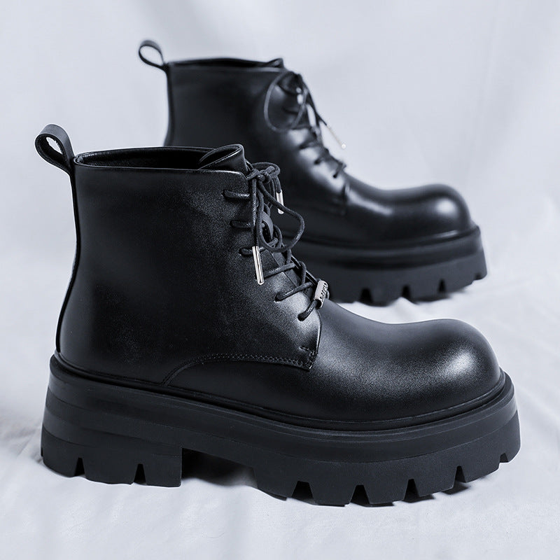 Scott – Bottes de Moto en Similicuir Noir