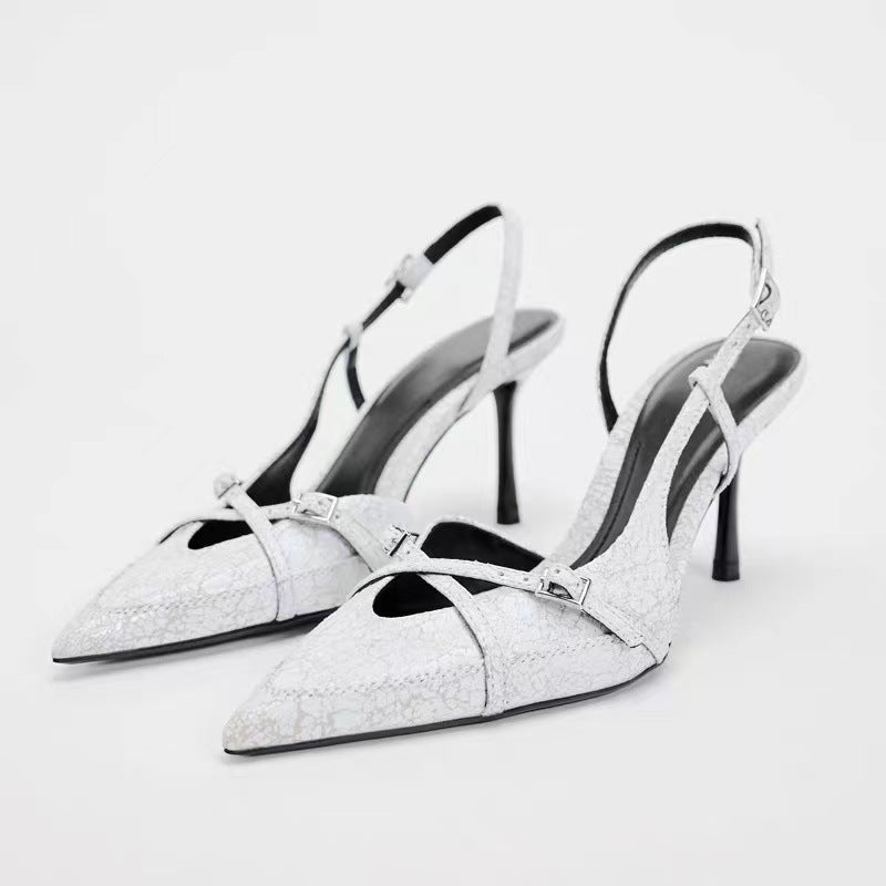 Audrey – Sandales à Talons Hauts avec Boucle Croisée