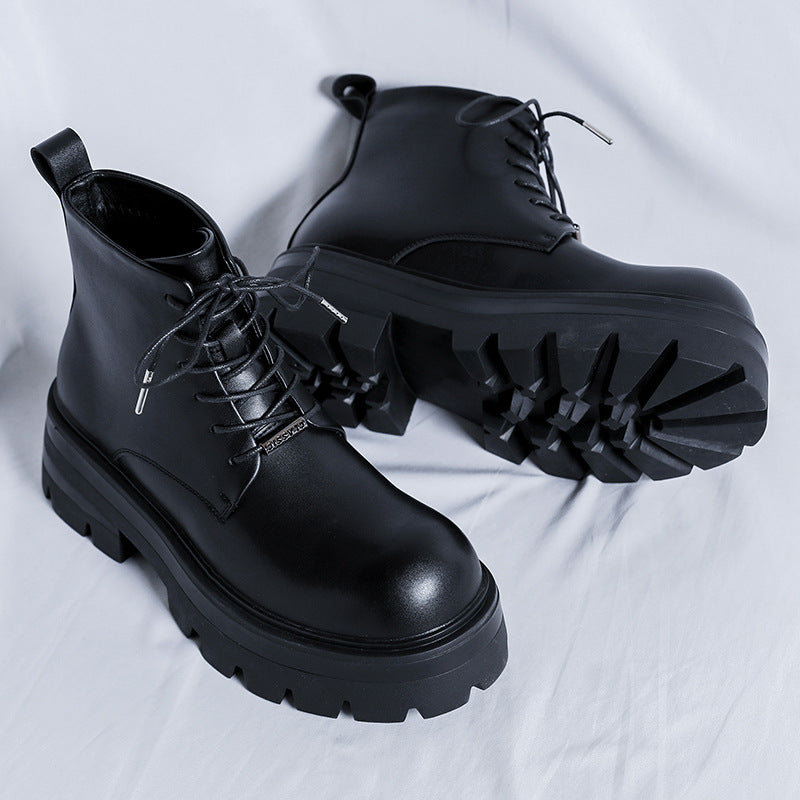 Scott – Bottes de Moto en Similicuir Noir