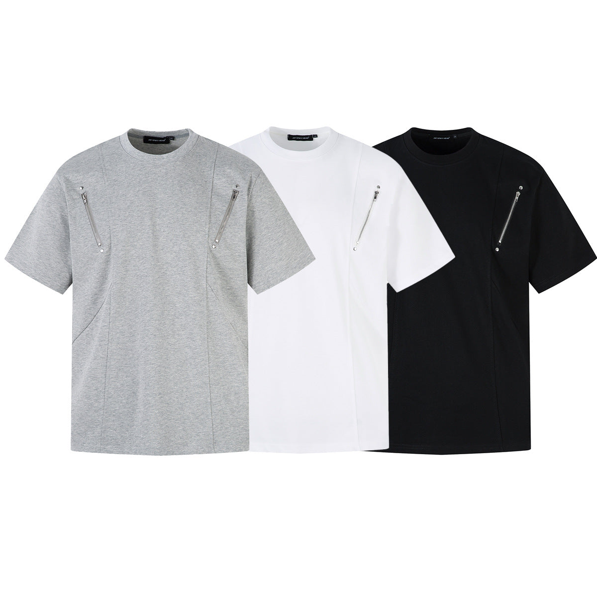 Rory – T-shirt à Manches Courtes avec Fermeture Éclair et Couture
