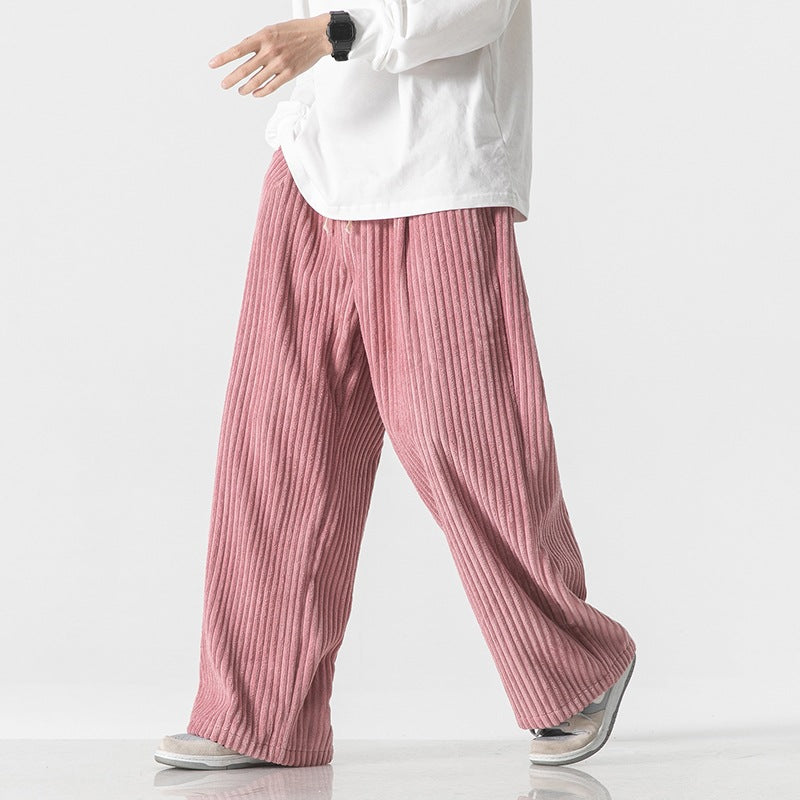 Amanda – Pantalon Décontracté Large en Velours Côtelé