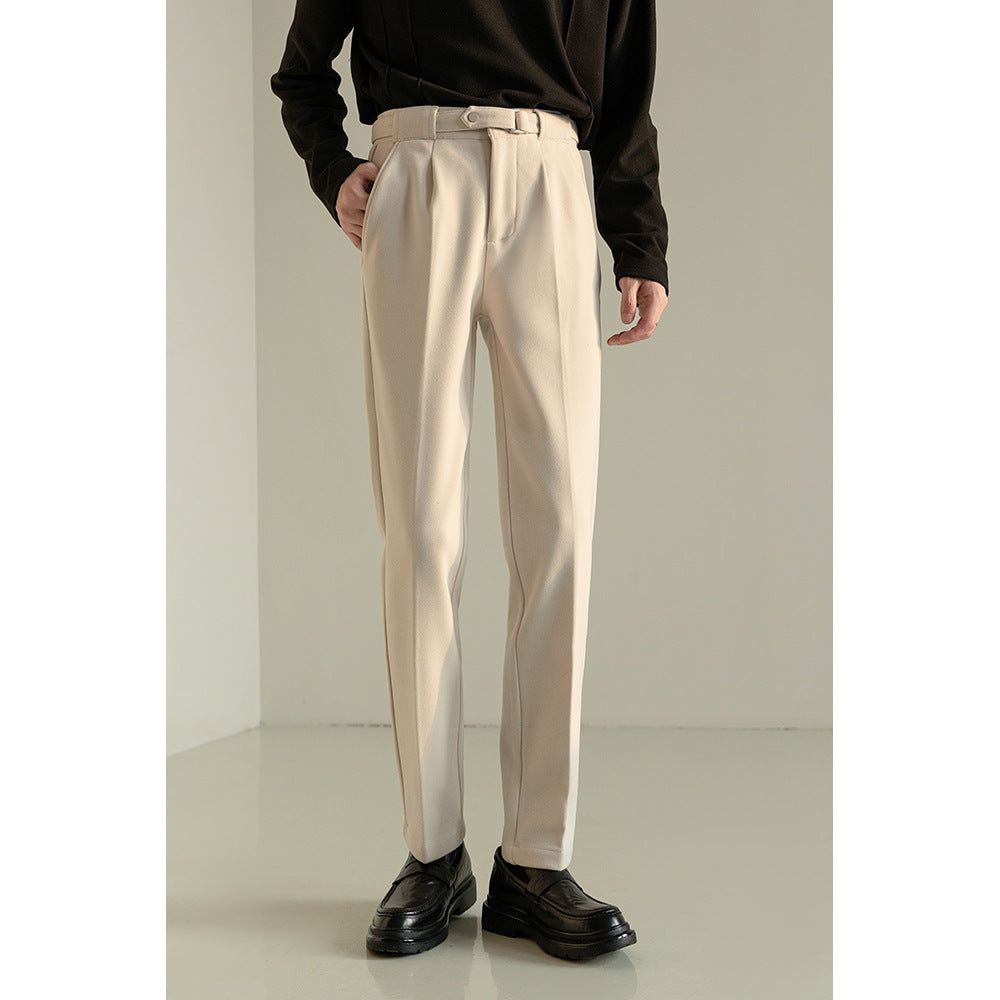 Roy – Pantalon de Costume en Laine Décontracté pour Homme