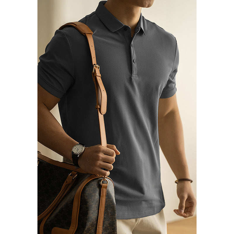 Ryan – Polo en Coton Longue Fibre à Manches Courtes
