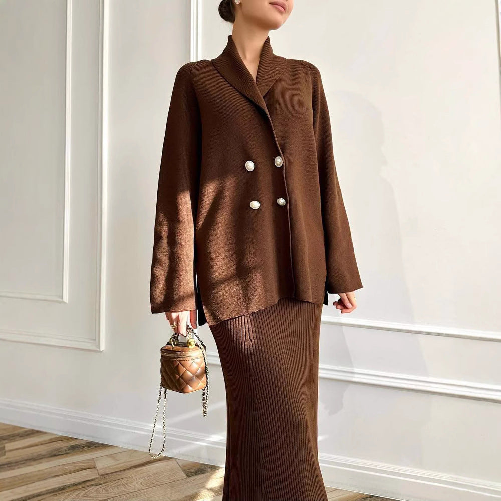 Tamara – Manteau Long à Boutons pour Femme