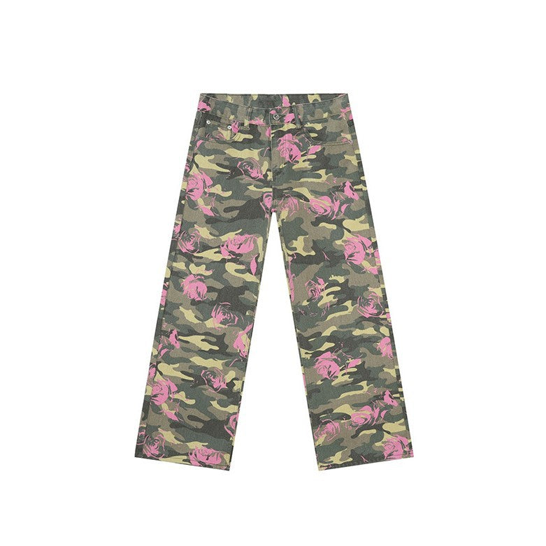 Will – Jean Droit Style Basique Camouflage Lavé