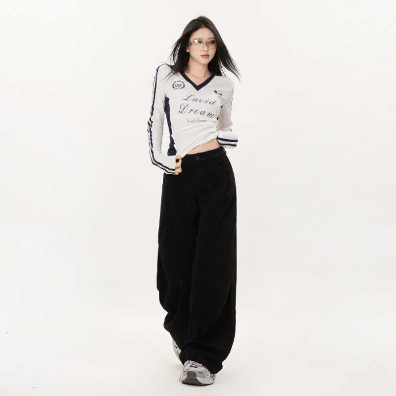 Anne – Pantalon Large en Velours Côtelé
