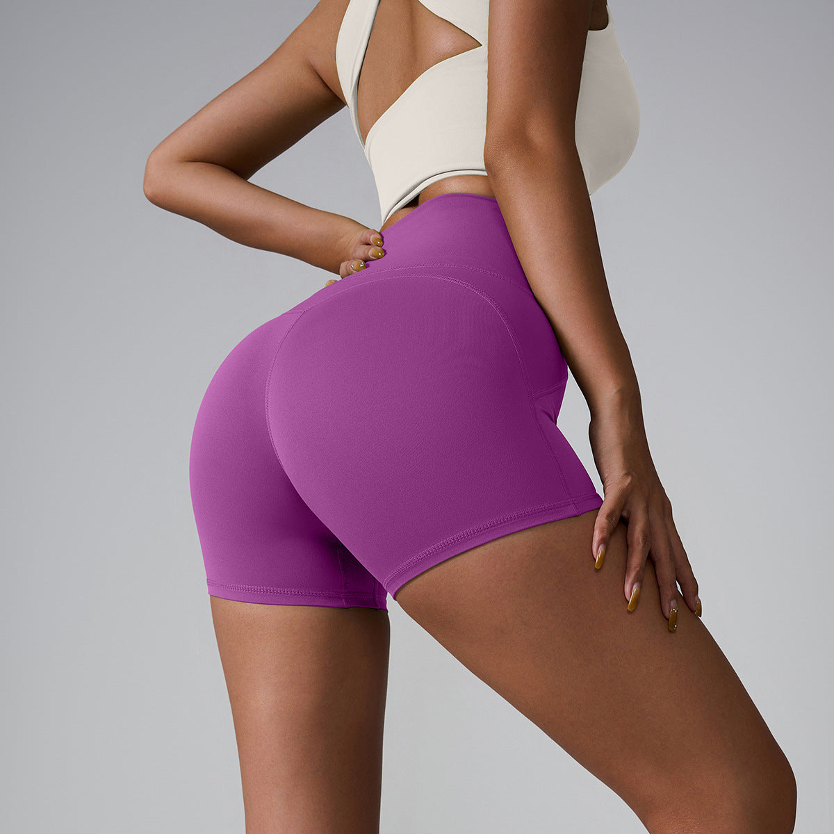 Abigail – Shorts de Yoga à Taille Haute