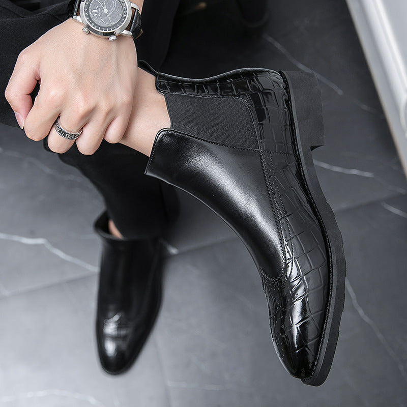 Terence – Bottes Martin mi-mollet à pointe haute pour extérieur