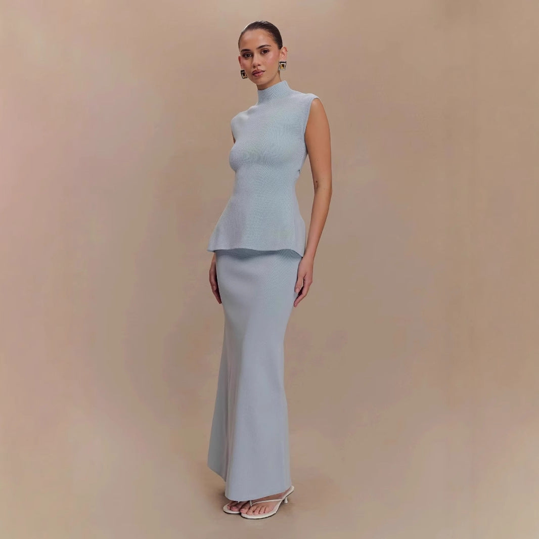 Claire – Ensemble Décontracté Jupe à Taille Haute en Tricot