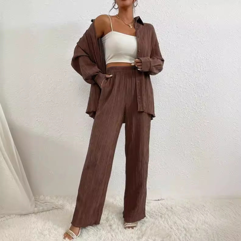 Jessica – Cardigan Loose à Col Chemise, Manches Longues
