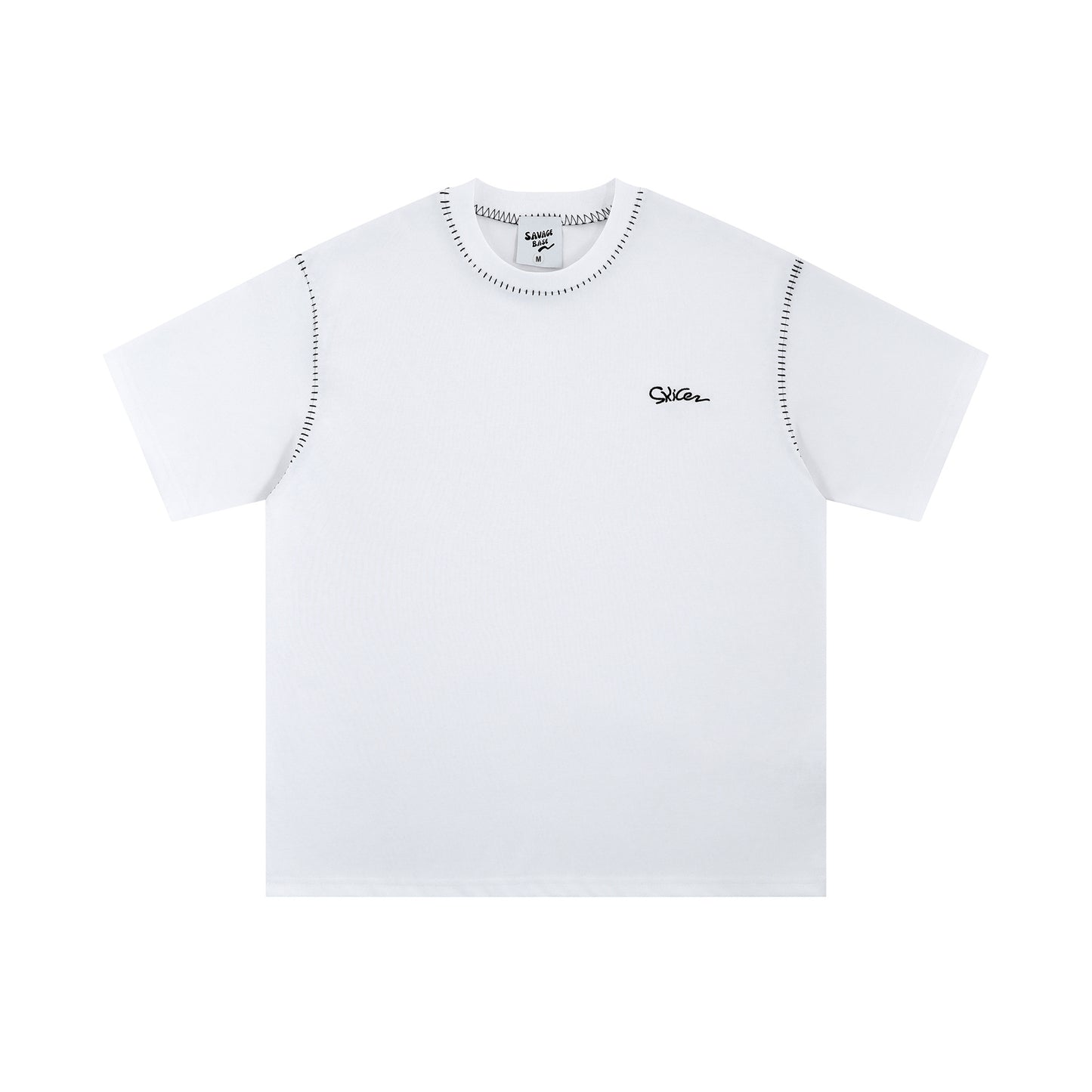Tracy – T-shirt à Manches Courtes avec Col Rond et Couture Ouverte