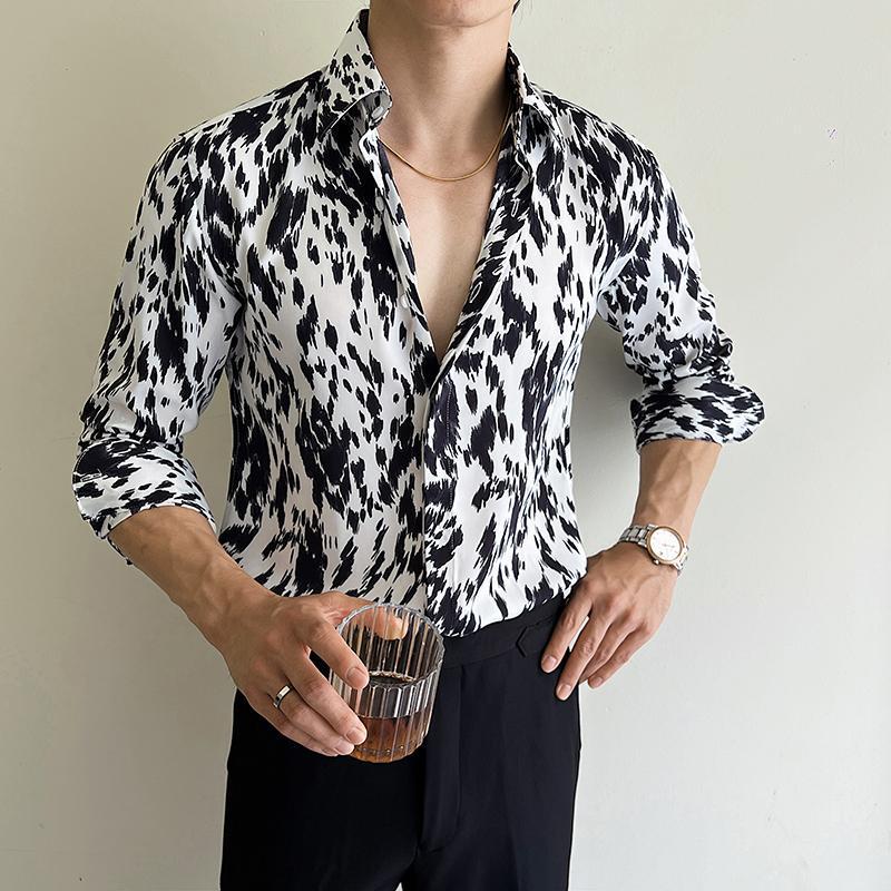 Ben – Chemise Slim Imprimée Personnalisée pour Homme