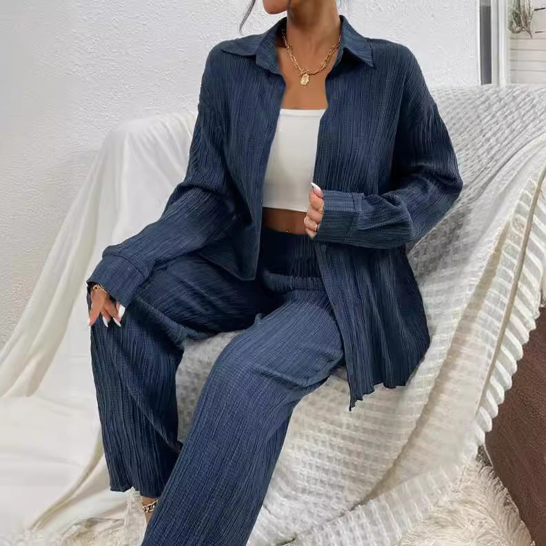 Jessica – Cardigan Loose à Col Chemise, Manches Longues