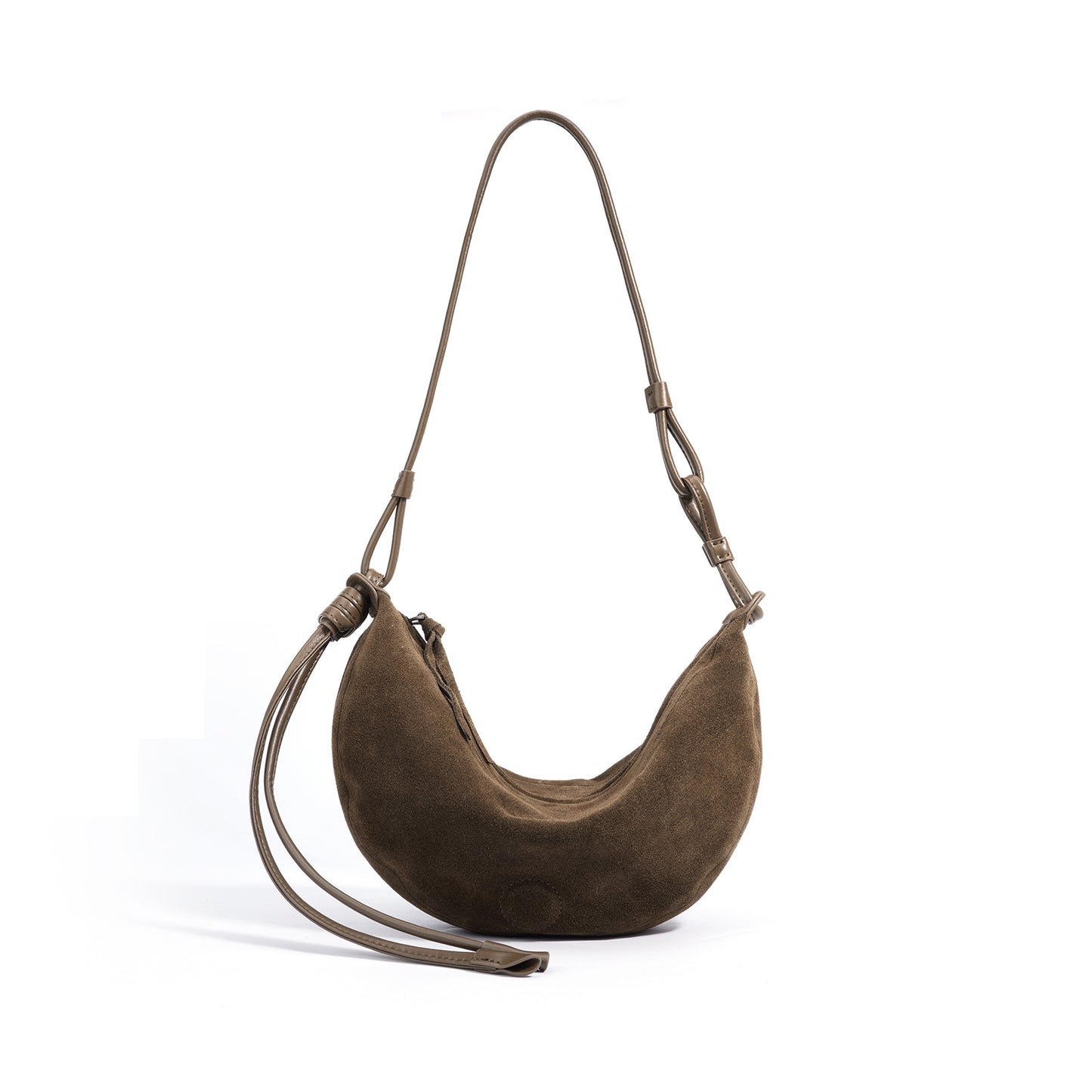 Natalie – Sac Messager Épaule Rétro en Cuir Végan Demi-Lune