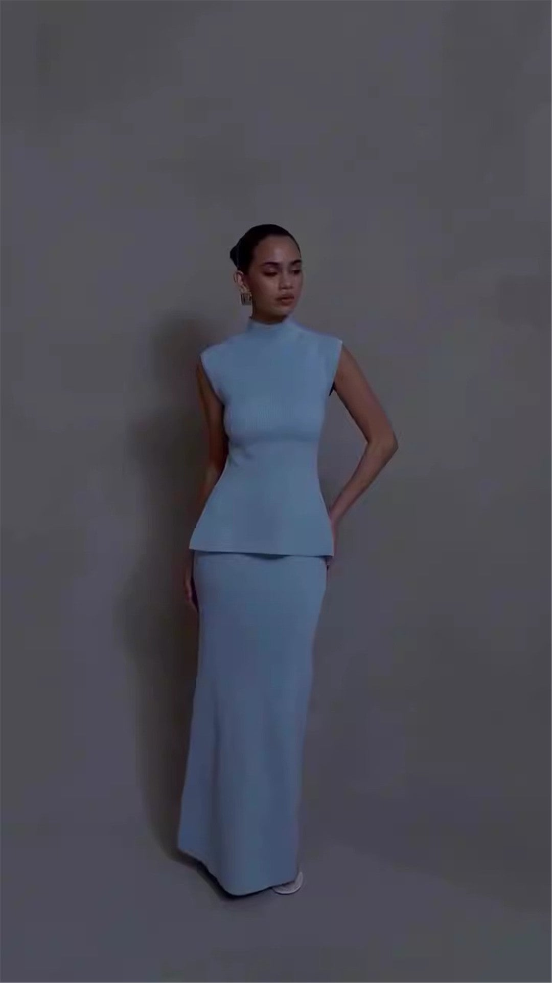 Claire – Ensemble Décontracté Jupe à Taille Haute en Tricot